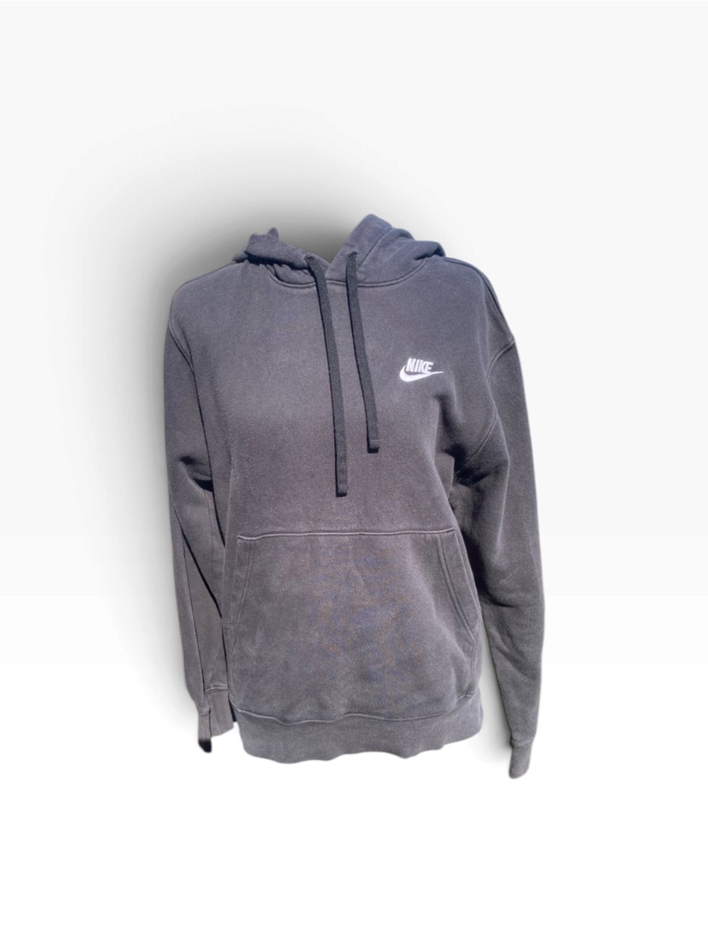 Nike Sportswear Hoodie Small Black White Swoosh Pullover Mens S Sweatshirt